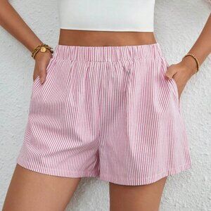 Pink Striped Shorts